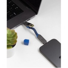 Дата кабель 6in1 inCharge X 0,14m 100 W blue Rolling Square (X02WR) - Фото