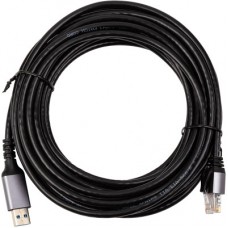 Дата кабель USB AM to RJ45 Ethernet 7.5m CAT6 UTP PowerPlant (CA915019) - Фото