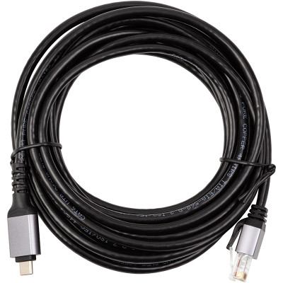 Дата кабель USB-C to RJ45 Ethernet 5.0m PowerPlant (CA914944)
