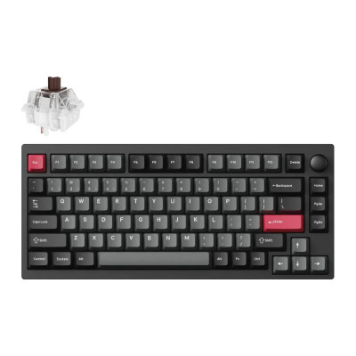 Клавиатура Lemokey P1 Pro Super Brown RGB Wireless/Bluetooth/USB Carbon Black (P1P-M3-UA)