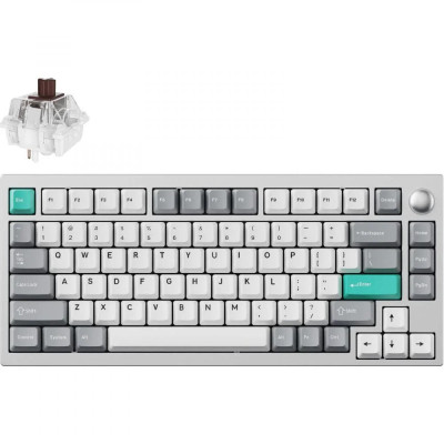 Клавиатура Lemokey P1 Pro Super Brown RGB Wireless/Bluetooth/USB Space Silver (P1P-X3-UA)