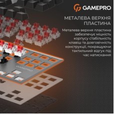 Клавиатура GamePro Genesis Joker Pro MK124G Pro Outemu Red Switch Wireless/Bluetooth/USB UA Gray (MK124G Pro) - Фото