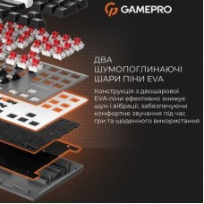 Клавиатура GamePro Genesis Joker Pro MK124G Pro Outemu Red Switch Wireless/Bluetooth/USB UA Gray (MK124G Pro) - Фото