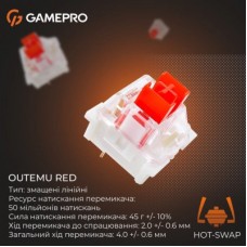 Клавиатура GamePro Genesis Joker Pro MK124G Pro Outemu Red Switch Wireless/Bluetooth/USB UA Gray (MK124G Pro) - Фото