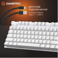Клавіатура GamePro Genesis Joker MK124W Outemu Red Switch USB UA White (MK124W) - Фото