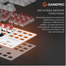 Клавіатура GamePro Genesis Joker MK124W Outemu Red Switch USB UA White (MK124W) - Фото