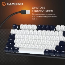 Клавиатура GamePro Genesis Metallic MK110B Outemu Red Switch USB UA Black (MK110B) - Фото