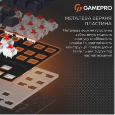 Клавиатура GamePro Genesis Metallic MK110B Outemu Red Switch USB UA Black (MK110B) - Фото