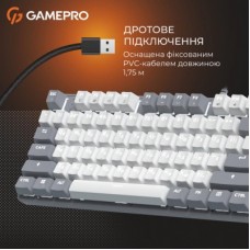 Клавиатура GamePro Genesis Metallic MK110G Outemu Red Switch USB UA Gray (MK110G) - Фото