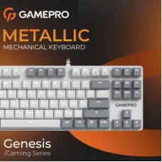 Клавиатура GamePro Genesis Metallic MK110W Outemu Red Switch USB UA White (MK110W) - Фото
