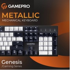 Клавіатура GamePro Genesis Metallic MK144B Outemu Red Switch USB UA Black (MK144B) - Фото