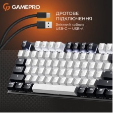 Клавіатура GamePro Genesis Metallic MK144B Outemu Red Switch USB UA Black (MK144B) - Фото