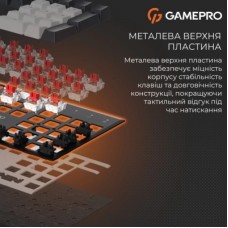 Клавіатура GamePro Genesis Metallic MK144B Outemu Red Switch USB UA Black (MK144B) - Фото