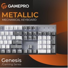 Клавіатура GamePro Genesis Metallic MK144G Outemu Red Switch USB UA Gray (MK144G) - Фото