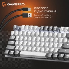 Клавіатура GamePro Genesis Metallic MK144G Outemu Red Switch USB UA Gray (MK144G) - Фото