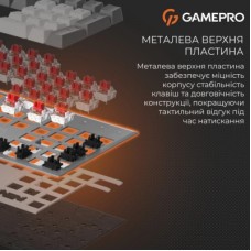 Клавіатура GamePro Genesis Metallic MK144G Outemu Red Switch USB UA Gray (MK144G) - Фото