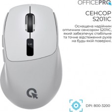 Мышка OfficePro M398G Wireless/Bluetooth Gray (M398G) - Фото