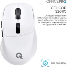 Мышка OfficePro M398W Wireless/Bluetooth White (M398W) - Фото