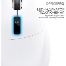 Мышка OfficePro M398W Wireless/Bluetooth White (M398W) - Фото