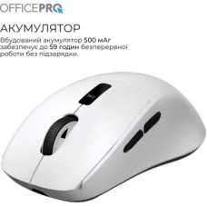 Мышка OfficePro M398W Wireless/Bluetooth White (M398W) - Фото