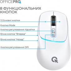 Мышка OfficePro M468W Wireless/Bluetooth White (M468W) - Фото