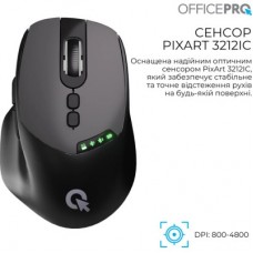 Мышка OfficePro M520B Wireless/Bluetooth Black (M520B) - Фото