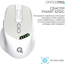 Мышка OfficePro M520W Wireless/Bluetooth White (M520W) - Фото