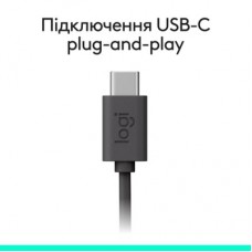 Навушники Logitech H390 USB-C Midnight Black (981-001576) - Фото