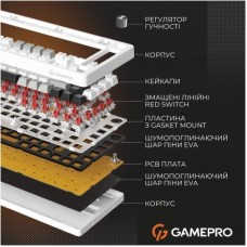 Клавиатура GamePro Genesis Silverlight MK126 USB UA Grey (MK126) - Фото