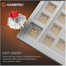 Клавиатура GamePro Genesis Silverlight MK126 USB UA Grey (MK126) - Фото