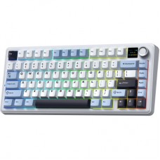 Клавіатура Aula F75 MAX Wireless/Bluetooth UA White/Blue (6978080501158) - Фото
