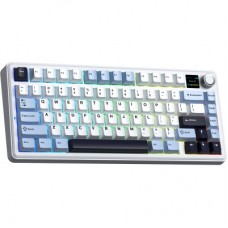 Клавіатура Aula F75 MAX Wireless/Bluetooth UA White/Blue (6978080501158) - Фото