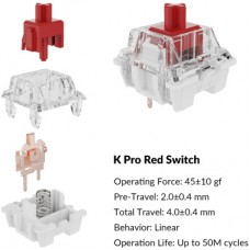 Клавіатура Keychron C1 Pro 87Key K pro Red RGB QMK/VIA Hot-swap USB UA Black (C1PM1_KEYCHRON) - Фото