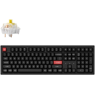 Клавиатура Keychron K10 PRO K pro Banana White Led QMK Wireless/Bluetooth/USB-A UA Black (K10P-A4-UA)