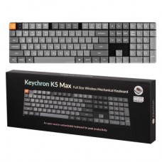Клавіатура Keychron K5 Max Gateron MX 2.0 Brown White Led QMK Wireless/Bluetooth/USB-А UA Black (K5M-A3-UA) - Фото