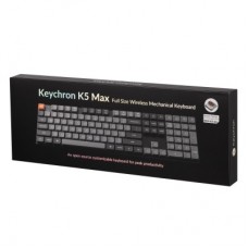 Клавіатура Keychron K5 Max Gateron MX 2.0 Brown White Led QMK Wireless/Bluetooth/USB-А UA Black (K5M-A3-UA) - Фото
