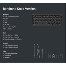 Клавіатура Keychron V5 Max Gateron Jupiter Brown Knob Hot-Swap QMK Wireless/Bluetooth/USB-А UA Black (V5M-D3-UA) - Фото