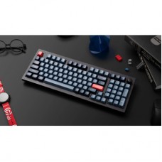 Клавіатура Keychron V5 Max Gateron Jupiter Red Knob Hot-Swap QMK Wireless/Bluetooth/USB-А UA Black (V5M-D1-UA) - Фото