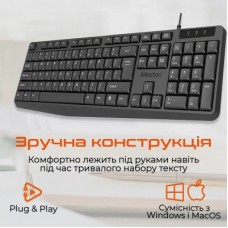 Клавіатура Meetion K200 USB UA Black (MT-K200-A-RUA) - Фото