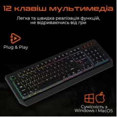 Клавіатура Meetion K9320 USB UA Black (MT-K9320-A-RUA) - Фото