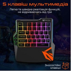 Клавіатура Meetion KB015 USB Black/Orange (MT-KB015-A) - Фото