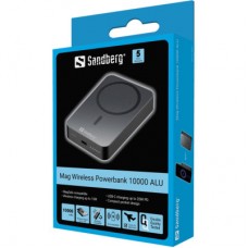 Батарея універсальна Sandberg 10000mAh 20W Magnetic Wireless Qi 15 W (420-97) - Фото