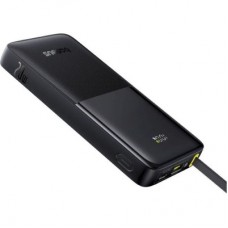 Батарея універсальна Baseus Bipow 2 Digital Display 10000 mAh 20 W with Built-in USB-C Cable Black (P10077101113-00) - Фото