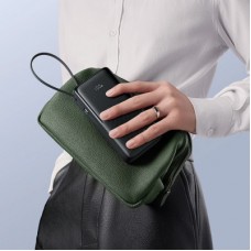 Батарея універсальна Baseus Bipow 2 Digital Display 10000 mAh 20 W with Built-in USB-C Cable Black (P10077101113-00) - Фото