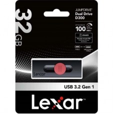 USB флеш накопитель Lexar 32GB JumpDrive Dual Drive D300 USB/Type-C3.2 (LJDD300032G-BNBNG) - Фото