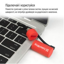 USB флеш накопитель ColorWay Fire 32 GB USB 3.0 Red (CW-USBFE32) - Фото