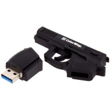 USB флеш накопитель ColorWay Pistol 64 GB 3.0 Black (CW-USBPL64) - Фото