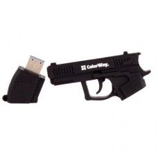 USB флеш накопитель ColorWay Pistol 64 GB 3.0 Black (CW-USBPL64) - Фото