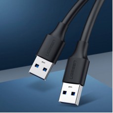 Дата кабель USB 2.0 AM/AM 1.5m US102 black Ugreen (10310) - Фото
