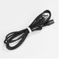 Дата кабель USB 2.0 AM to Lightning 1.0m 2 A nylon X14 black HOCO (6957531062820) - Фото